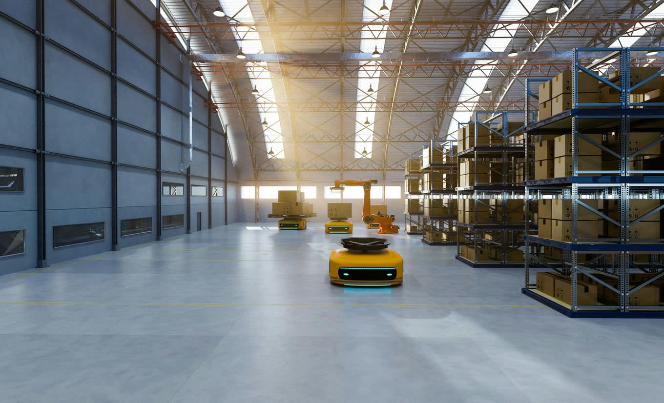 platforma transportowa na magazynie